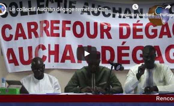 Le collectif Auchan dégage remet au Candidat Ousmane SONKO le mémorandum