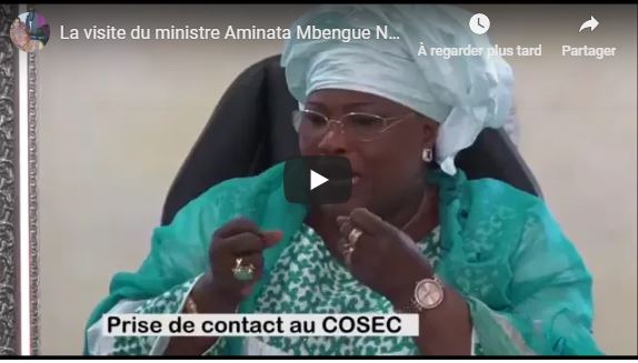 (Vidéo) la visite du Ministre Aminata Mbengue Ndiaye au COSEC