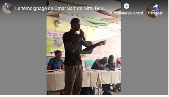 Le témoignage de Omar Sarr de Nittu Deug sur Guy Marius Sagna