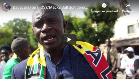 (Vidéo) Babacar Diop (FDS): »Macky Sall doit démissionner et traduit devant la haute cour de justice »