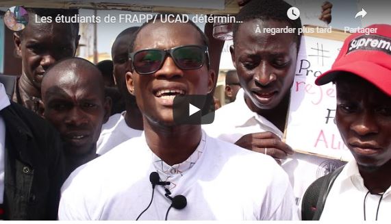 (Vidéo)Les étudiants de FRAPP/ UCAD détérminés pour porter le combat au sein de Aar Linu BOKK