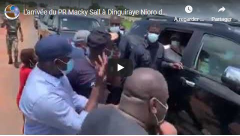 L’arrivée du PR Macky Sall à Dinguiraye Nioro dans le cadre de la tournée agricole
