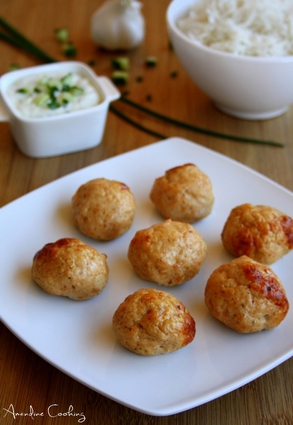 Cuisine indienne:Recette Boulettes de poulet tandoori et sauce raita au concombre