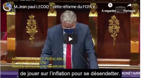 M.Jean paul LECOQ : » cette réforme du FCFA est une grave erreur «